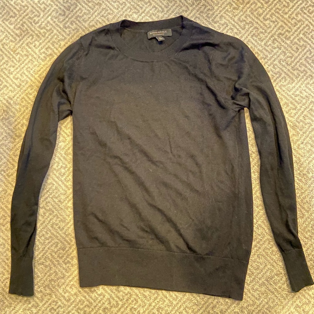 Banana Republic Womens Black Silk/Cashmere Sweater